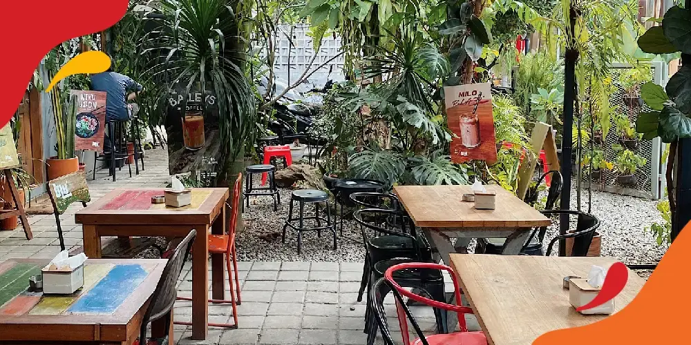 cafe blu coffee bagian outdoor